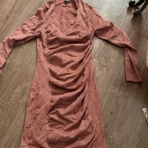 EUC Express Elegant Rust Dress